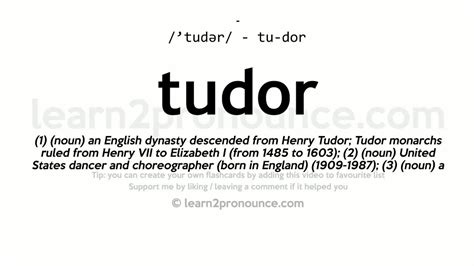 tudor how to pronounce|tudor adjective meaning.